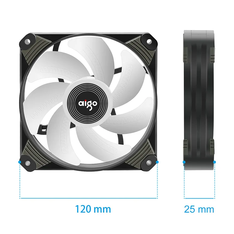 Fan led RGB Leopard AIGO X1 F3/Biostar