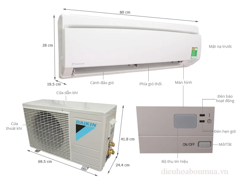 Điều hòa không khí Daikin 1 chiều 9.000BTU FTNE25MV1V9