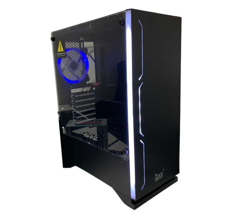 Case  Cenco Game 8309, RGB Strips, 1 Mặt kính cường lực, Form ATX, 378*190*447mm