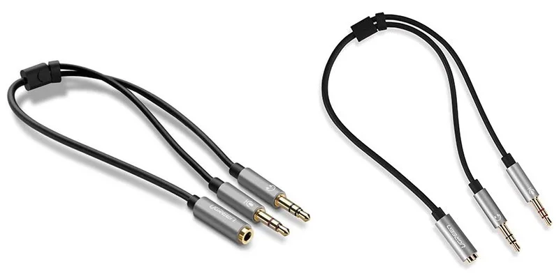 Cable Audio 3,5mm âm ra 2 đầu 3,5mm 1 Mic 1 loa chính hãng Ugreen UG-20899