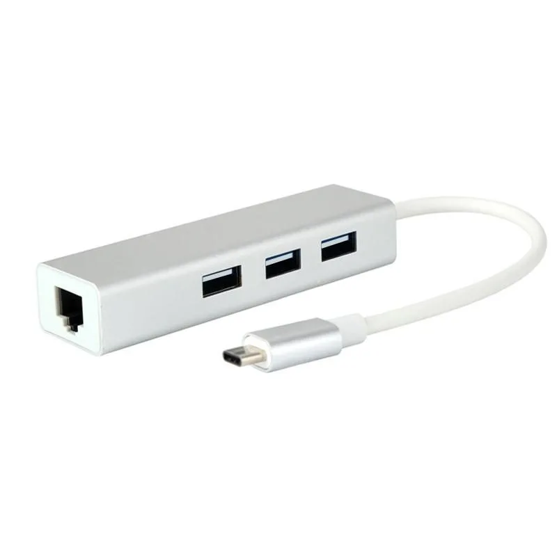 Cable Chuyển  USB-C to 3USB+ 1lan