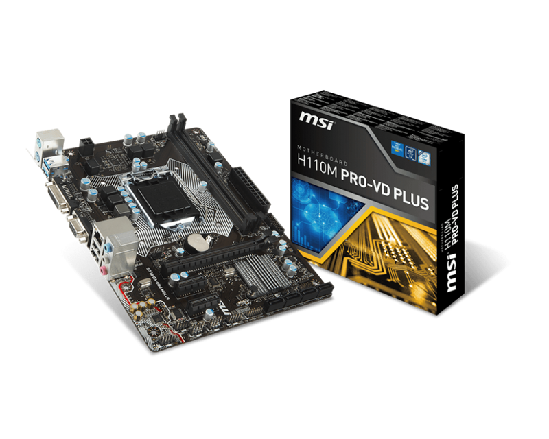 Mainboard MSI H110M PRO-VD Plus/ SK 1151 DDR4 có DVI