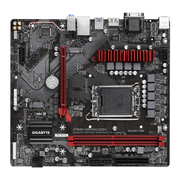 Mainboard Gigabyte B760M-GAMING-DDR4- Intel B760 LGA1700; 2xDDR4; 1*PCI-e x16 + 1*PCI-e x1; M.2 PCIe; LAN1000; D-sub + HDMI+DisplayPort