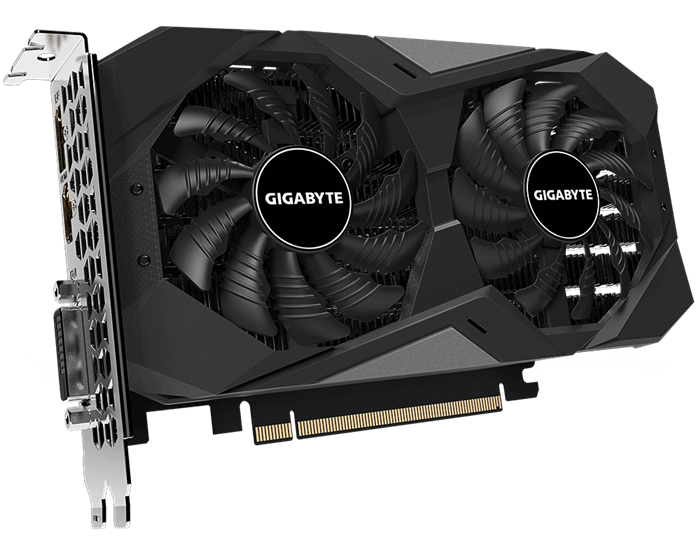 Card VGA Gigabyte GV-N1656WF2OC-4GB 2 Fan – Nvidia GTX1650; 4GB GDDR6 128bit; CC 1650MHz; MC 12GHz; HDMI2.0b + DP 1.4 + DVI-D