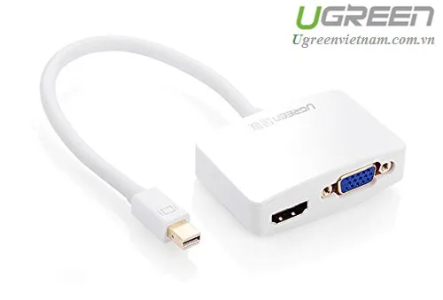 Cable chuyển  MiniDisplayport to HDMI Và VGA xịn Ugreen UG 10427/10439/20421