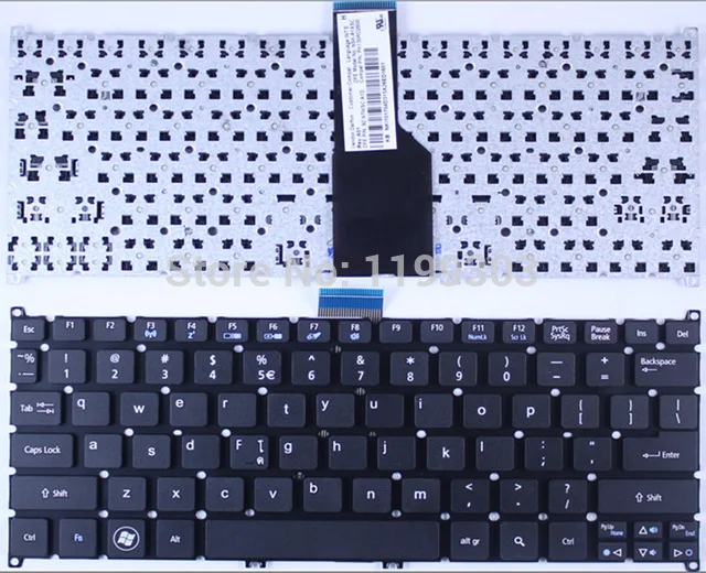 Keyboard Acer Aspire S3/S5 Đen