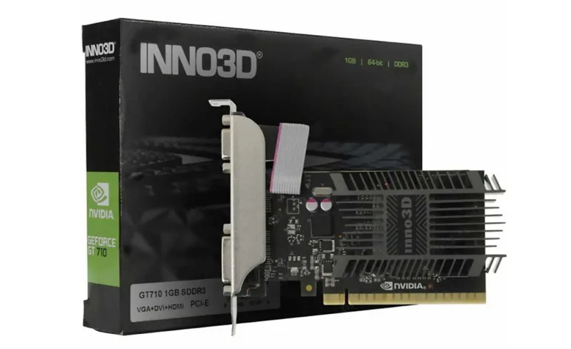 Card VGA INNO3D Geforce GT710 1GB DDR3 64 Bit, HDMI+VGA+DVI