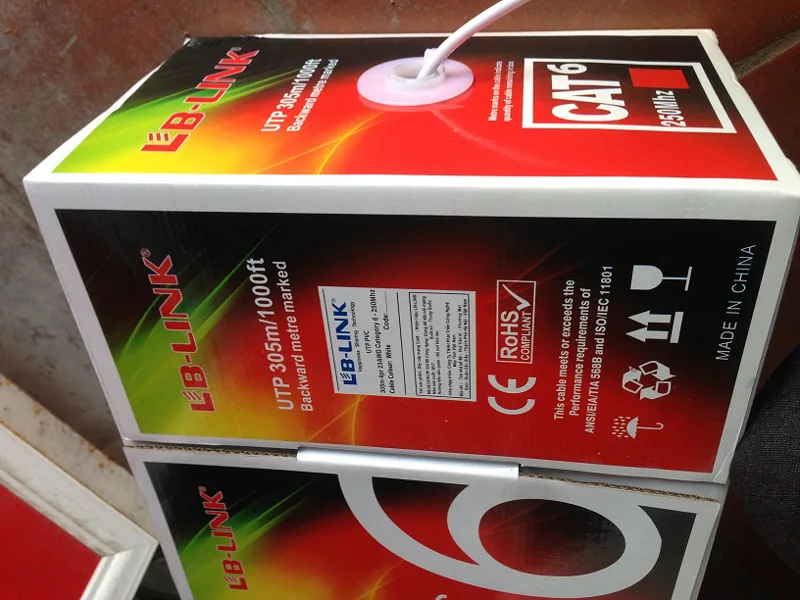 Dây mạng LB Link Cat 6 UTP CCA BR/TB link/ADB (305M/Cuộn)