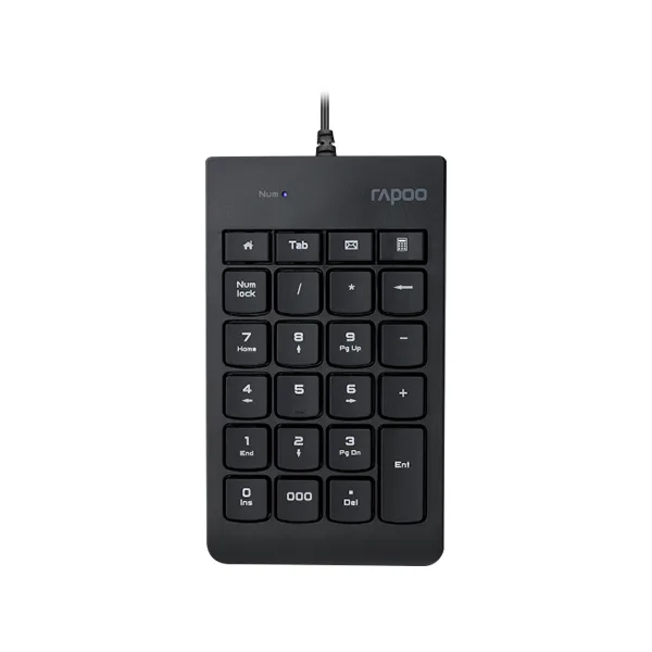 Bàn phím số Rapoo K10- USB; Màu đen