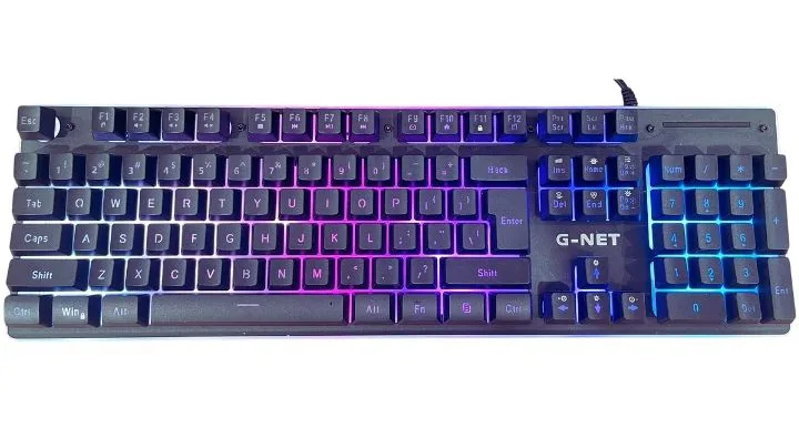 Bàn phím giả cơ GNET GK300, Led Rainbow, Full Size 104 Phím