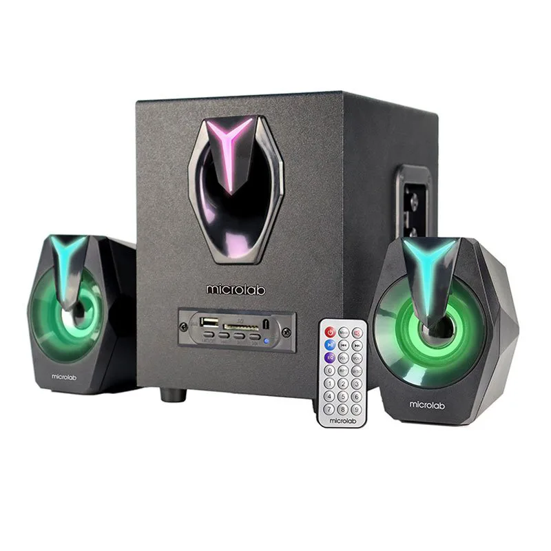 Loa Bluetooth Microlab  G100BT/2.1 ,11w/40Hz - 50kHz; Bluetooth; USB; Thẻ nhớ; Remote; LED; 12M