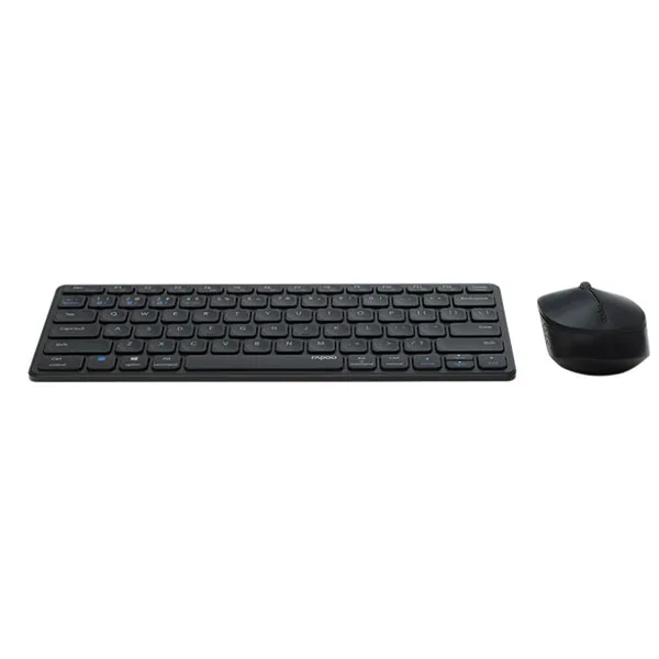 Bộ bàn phím chuột không dây Rapoo 9050M - 2.4GHz + Bluetooth 5.0, Màu xám đen, Full size 75% 78 phím, Scissor Switch, 1600DPI, Pin sạc Lithium