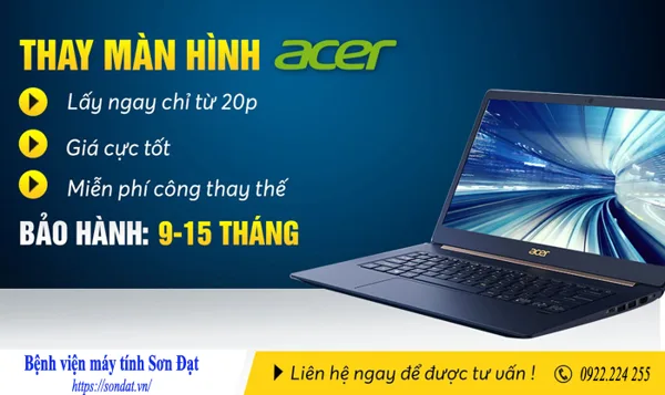 Thay màn hình Notebook Acer Aspire E5-575-5730 uy tín, chất lượng, giá tốt