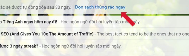 Cách dọn sạch thùng rác gmail trên PC nhanh chóng, hiệu quả- Sơn Đạt.,JSC