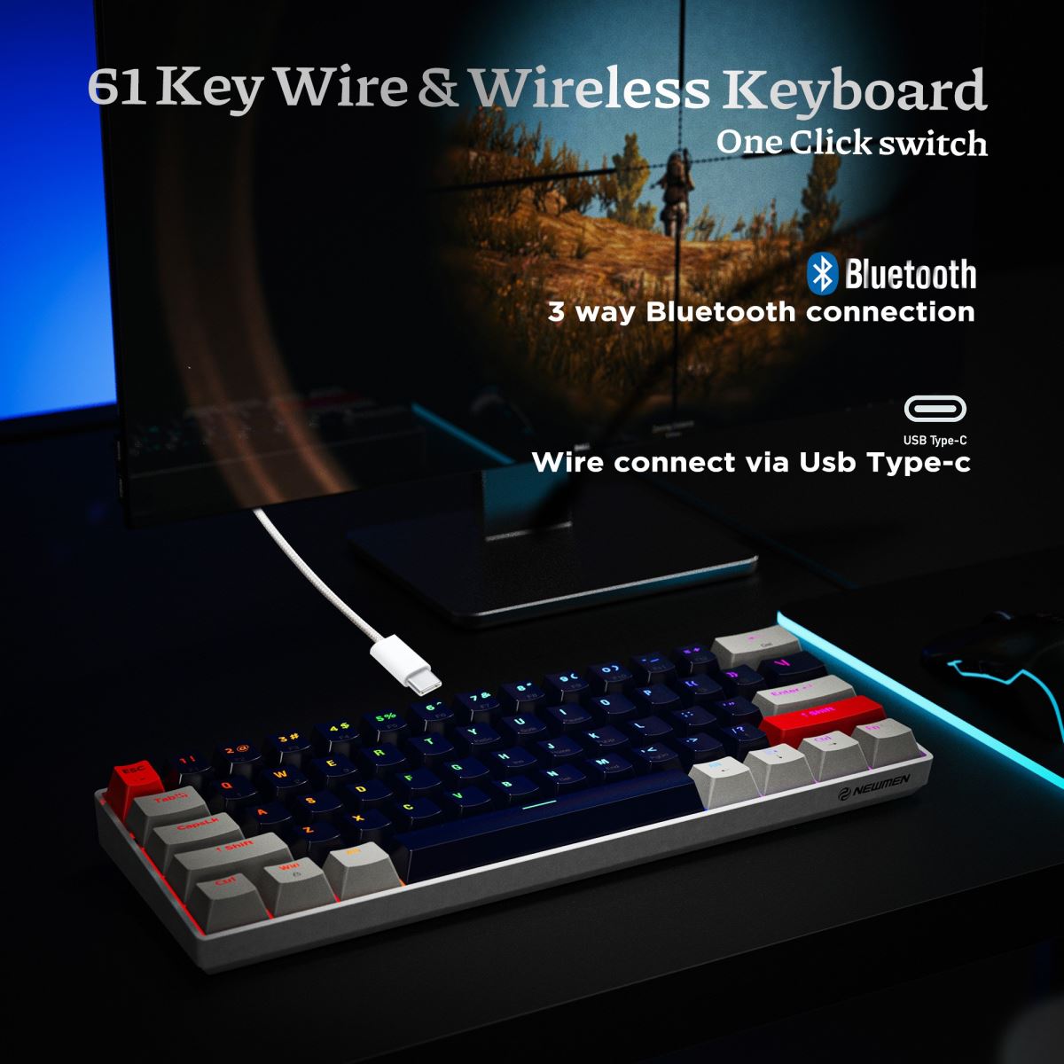 Keyboard PC Gaming Newmen GM610 uy tín, chất lượng Hải Phòng