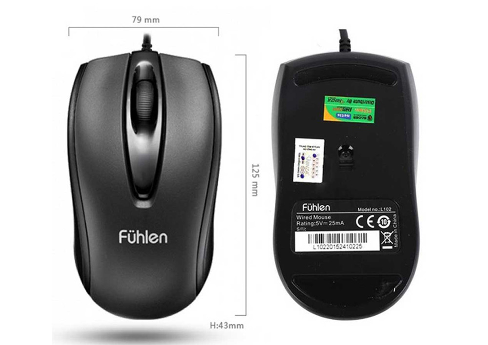 Mouse Fuhlen L102 Black chính hãng, giá tốt Hải Phòng