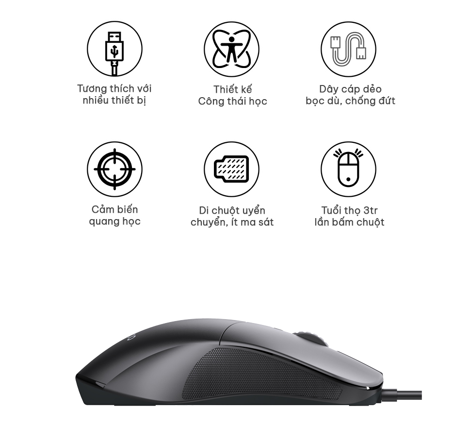 Mouse optical Lecoo M1102 chính hãng, giá tốt tại Sơn Đạt.,JSC