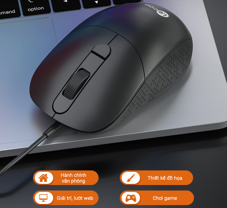 Thiết kế của Mouse Lecoo MS102 cho bạn cần nắm thoải mái 