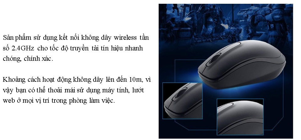 Mouse Wireless Dell WM118 chính hãng, giá tốt Hải Phòng