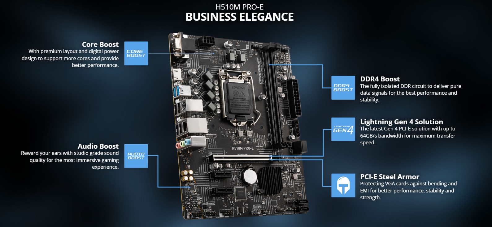 Mainboard MSI H510M Pro E chất lượng, giá tốt tại Hải Phòng