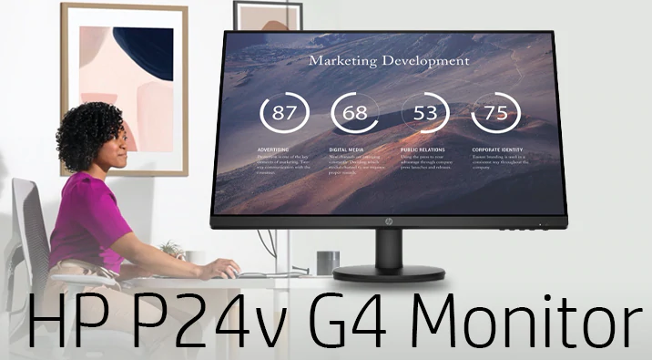 Monitor HP P24v G4 (9TT78AA)- Màn hình máy tính đáng mua nhất cho dân văn phòng