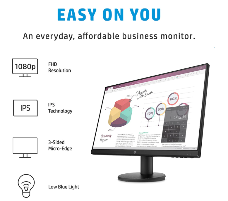 Monitor HP P24v G4 (9TT78AA) chất lượng, bền đẹp, đáng mua nhất tại Sơn Đạt.,JSC