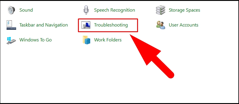 Sử dụng công cụ Troubleshooting