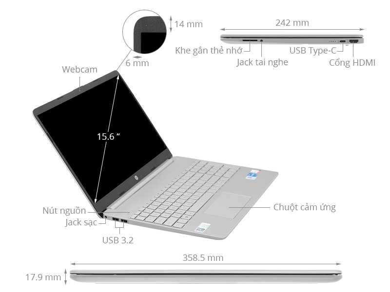 HP 15s fq5162TU 7C134PA chính hãng, giá tốt Hải Phòng