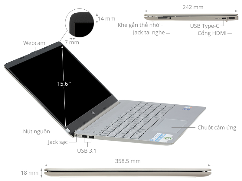HP 15-DW3033DX chính hãng, giá tốt tại Hải Phòng