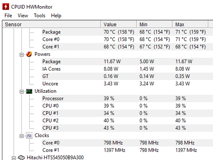 Download phần mềm CPUID HWMonitor về máy và tiến hành các bước cài đặt đơn giản