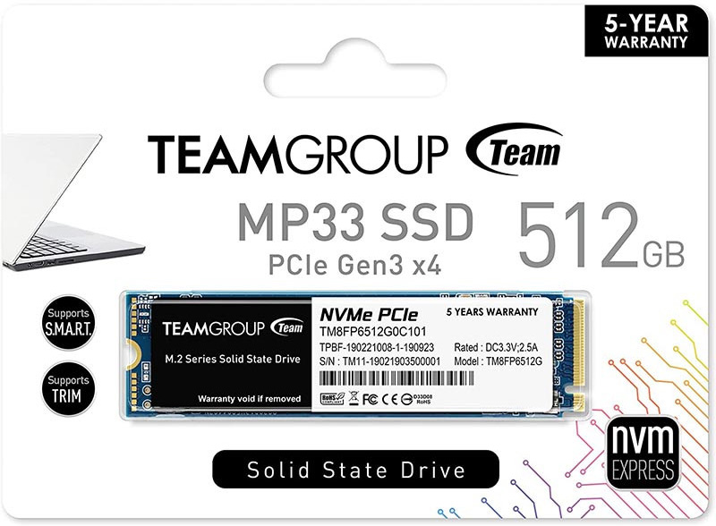 SSD M2 PCIE 512GB TeamGroup chính hãng, giá tốt Hải Phòng