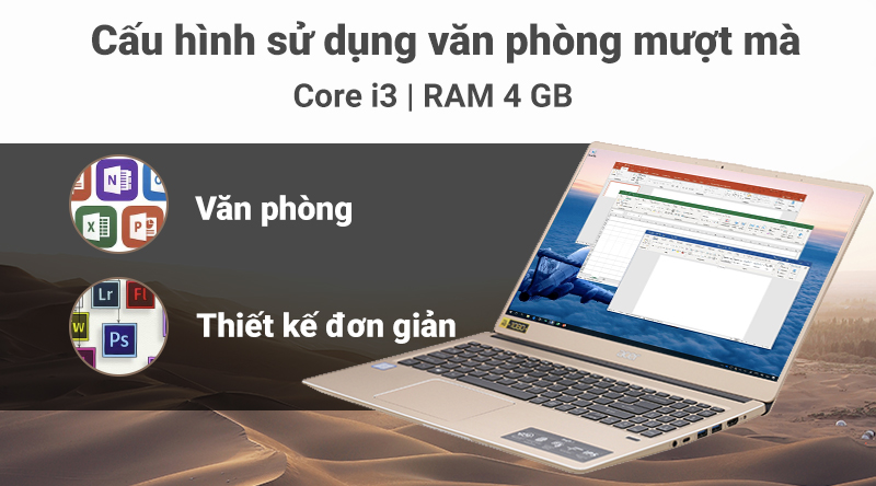 Notebook SE Acer Swift 3 SF315 52 38YQ sở hữu thiết kế hiện đại sang trọng