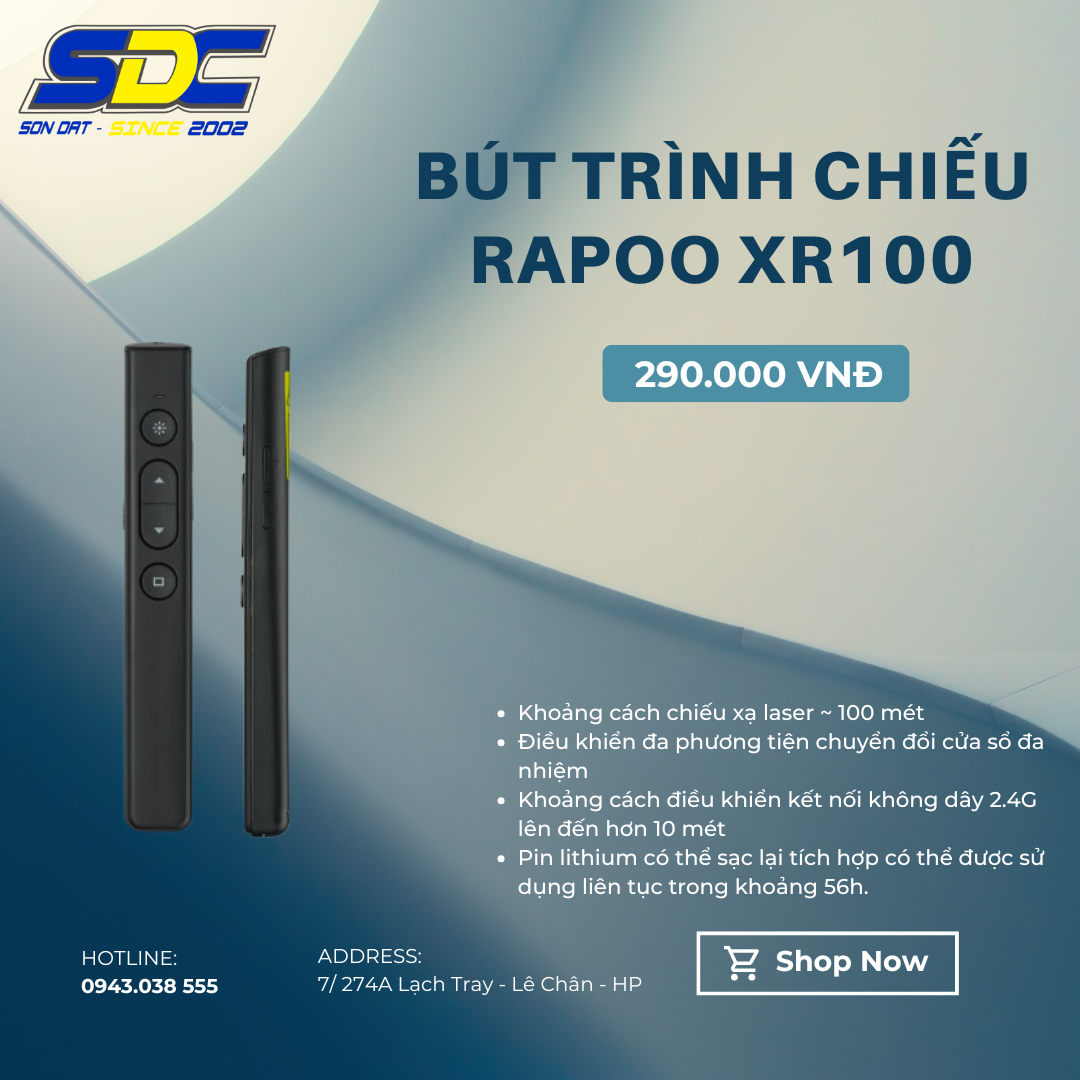 Bút trình chiếu Rapoo XR100