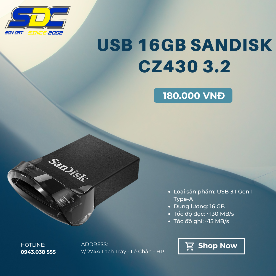 USB 16GB Sandisk CZ430 3.2