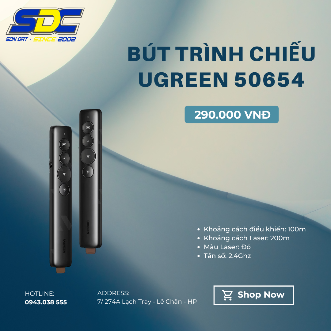 Bút trình chiếu Ugreen 50654