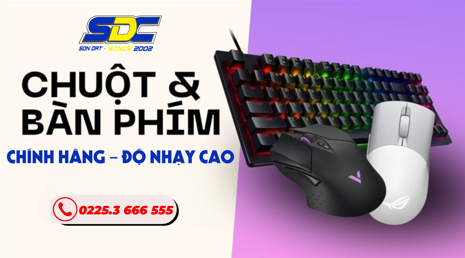 SƠN ĐẠT.,JSC | Bàn Phím – Chuột Gaming Chính Hãng – Độ Nhạy Cao, Bền Bỉ