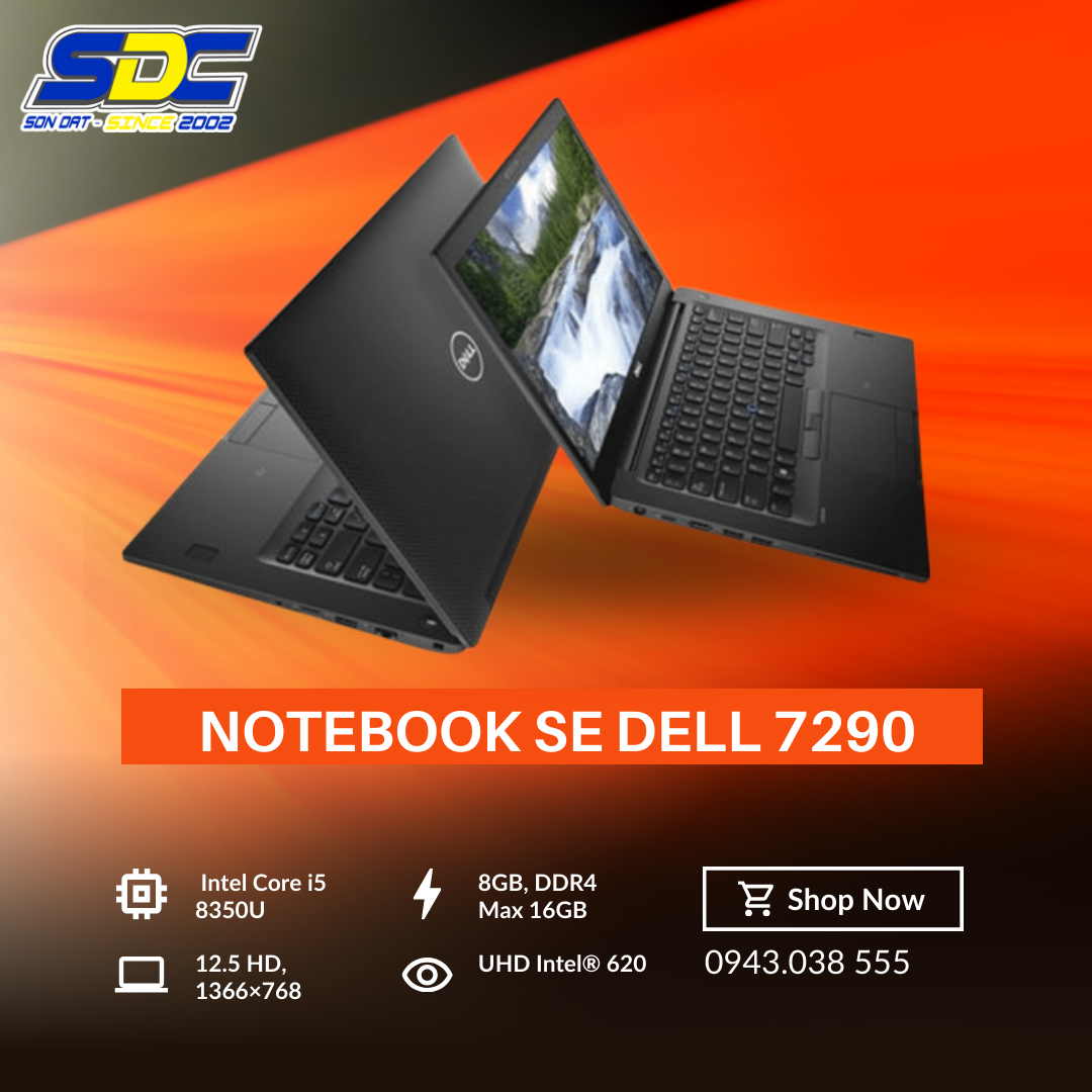 Notebook Se Dell 7290 là dòng sản phẩm cao cấp vượt trội chuẩn laptop dành cho dân văn phòng