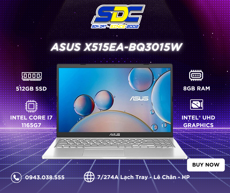 ASUS X515EA-BQ3015W chính hãng, giá tốt Hải Phòng