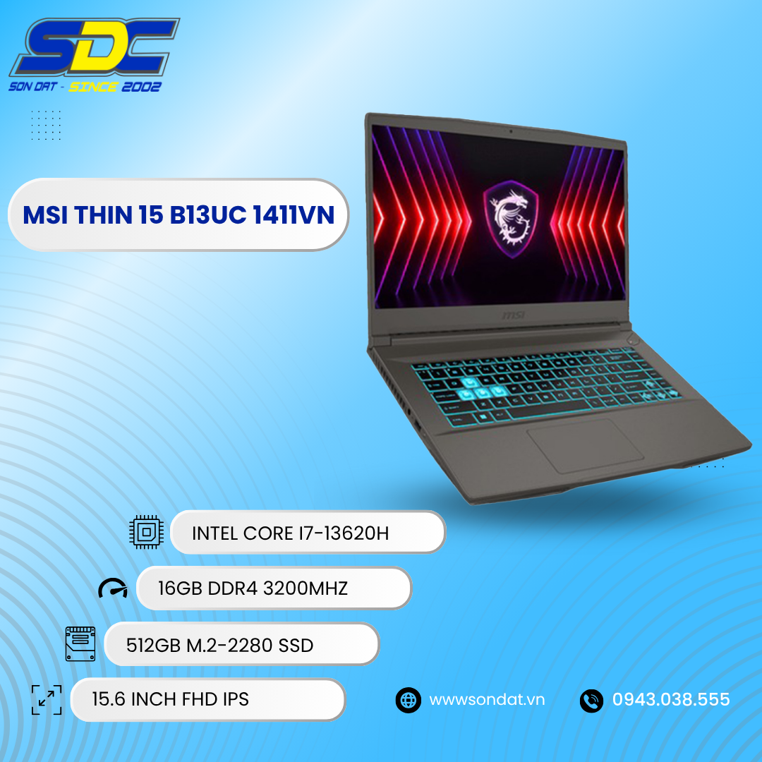 MSI Thin 15 B13UC 1411VN sẽ là một chiến hữu đồng hành cùng bạn trong các tựa game hot