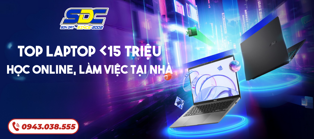 Top Laptop Học Online, Làm Việc Tại Nhà Dưới 15 Triệu Năm 2025