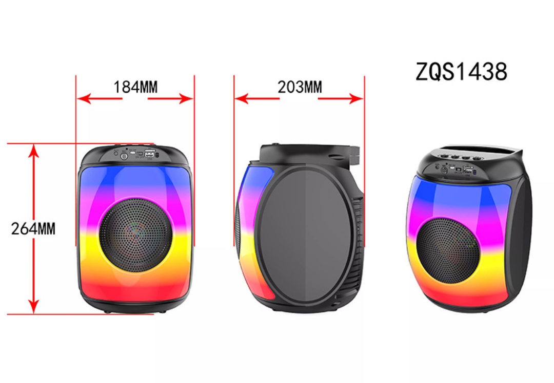 Loa bluetooth karaoke ZQS 1438 được trang bị công suất thực từ 10W