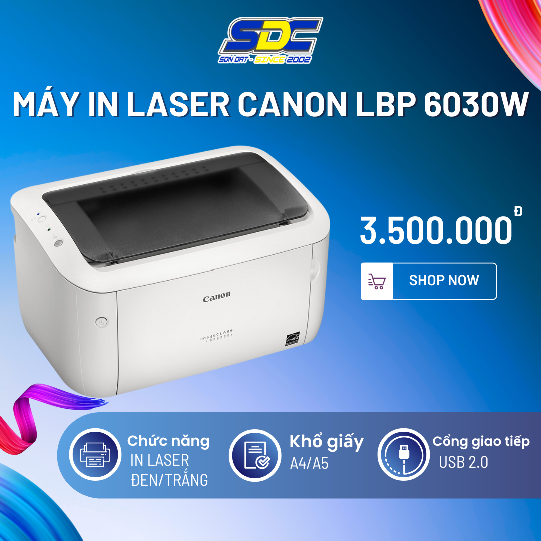 Máy in Laser Canon LBP6030W là một sản phẩm mới của Canon,