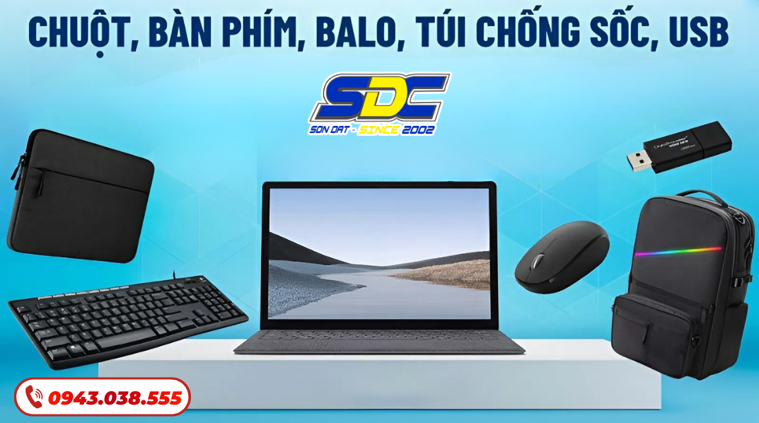 Phụ Kiện Laptop Chính Hãng – Chuột, Bàn Phím, Túi Chống Sốc