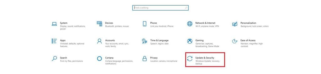 Mở Settings bằng cách nhấn tổ hợp phím Windows + I