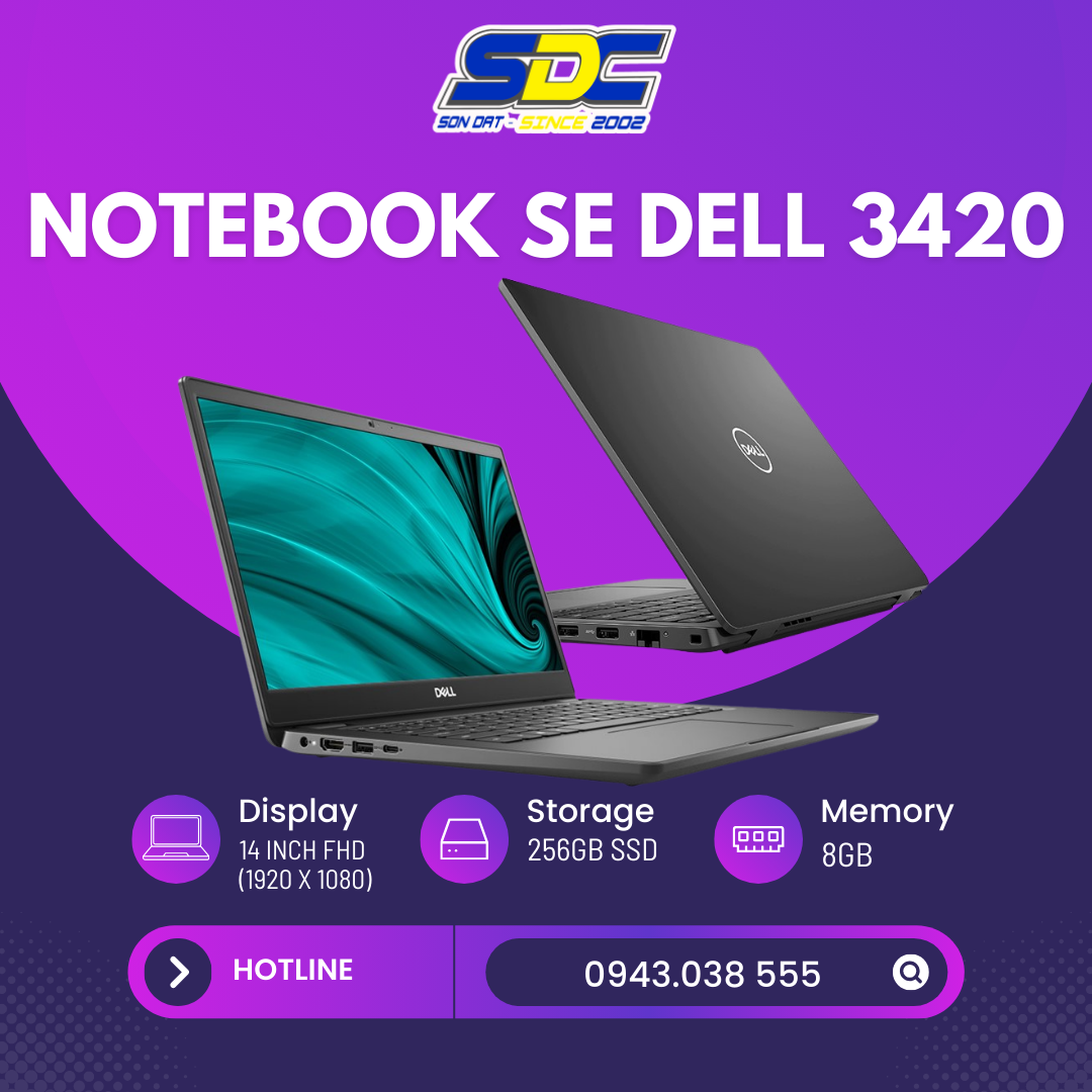 Dell Latitude 3420 sở hữu cấu hình văn phòng mạnh mẽ đến từ Intel® Core™ i5-1135G7