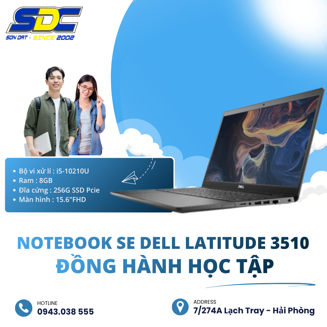 Notebook SE Dell latitude 3510 là một chiếc laptop thuộc dòng Latitude của Dell,