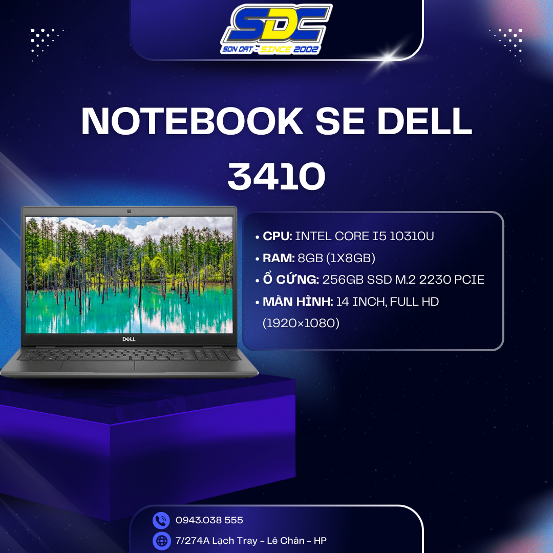 Notebook Se Dell 3410 chiếc Laptop hướng tới doanh nhân với thiết kế đẳng cấp thời thượng