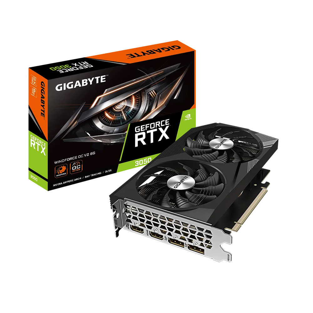 VGA RTX 3050 8GB GDDR6 Gigabyte WINDFORCE OC được trang bị chip đồ họa GeForce RTX 3050
