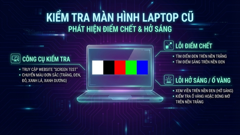 Test màn hình laptop cũ