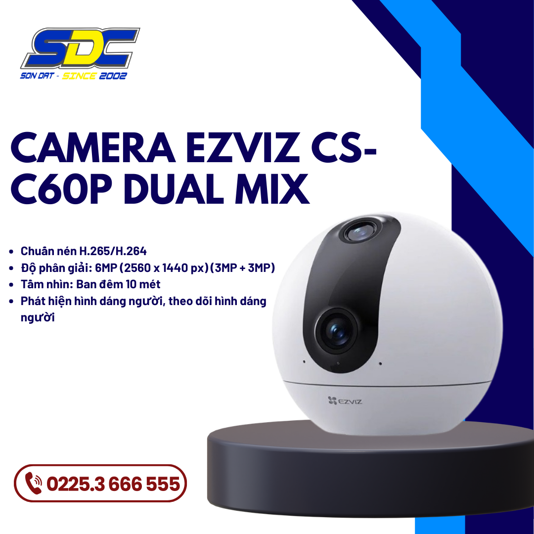 Camera Ezviz CS-C60p có thể hoạt động như một robot thông mình có thể chào đón chủ nhân